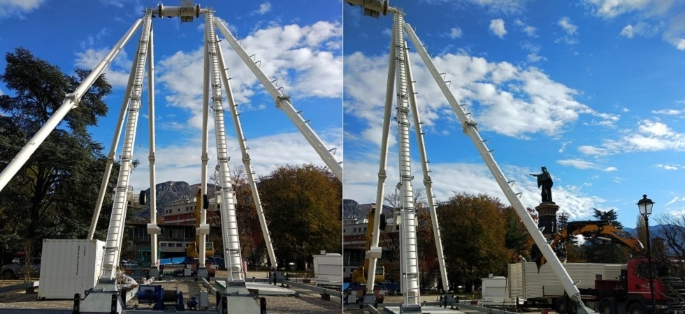 Trento, è arrivata in piazza Dante la ruota panoramica: è l’unica così alta in tutto il nord d’Italia